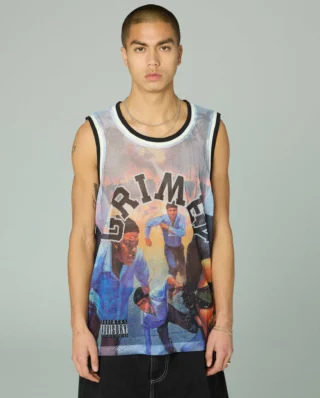GRIMEY 100 MILES RELAXED BASKETBALL JERSEY MULTICOLOR GRBJS806-MTC - GRIMEY