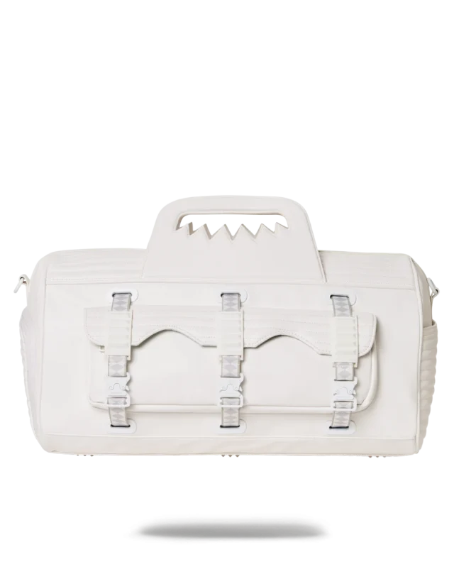 D4236_0 Sprayground Shoulder Bag Future Traveler Duffel White D4236 H 14.5” x W 20” D 11” - SPRAYGROUND
