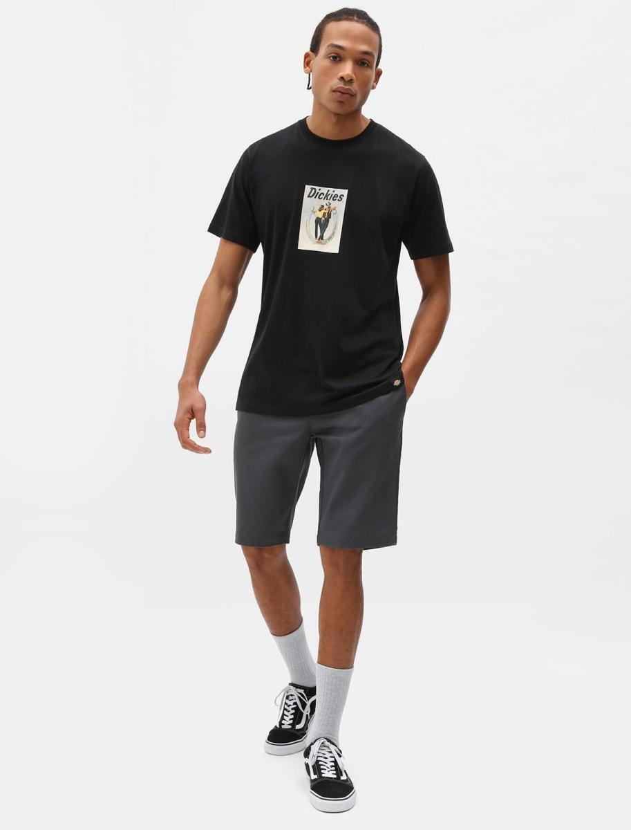 DICKIES SLIM FIT SHORT BLACK CHARCOAL GREY - Image 4