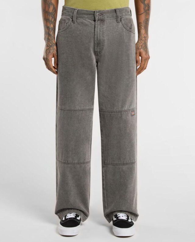 DICKIES DOUBLE KNEE DENIM PANT GREY WASH DK0A4Y3FL221 - DICKIES
