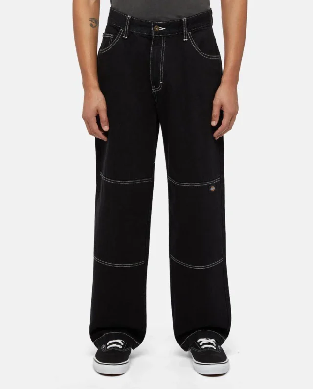 Dickies Double Knee Denim Trousers Black DK0A4Y3FL9D1 - DICKIES