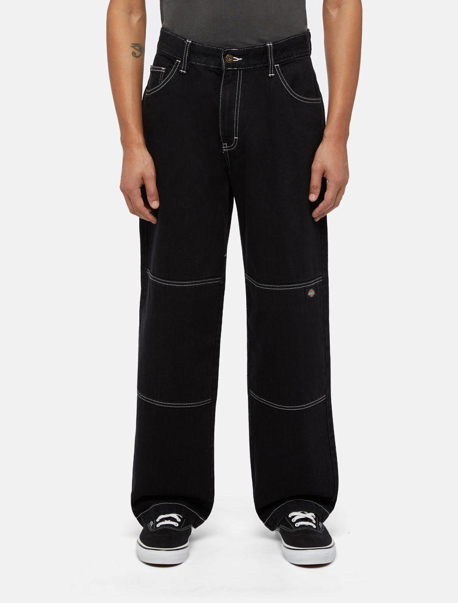 Dickies Double Knee Denim Trousers Black DK0A4Y3FL9D1 - DICKIES