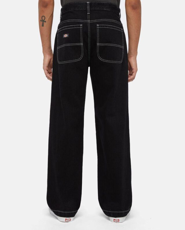 Dickies Double Knee Denim Trousers Black DK0A4Y3FL9D1 - DICKIES