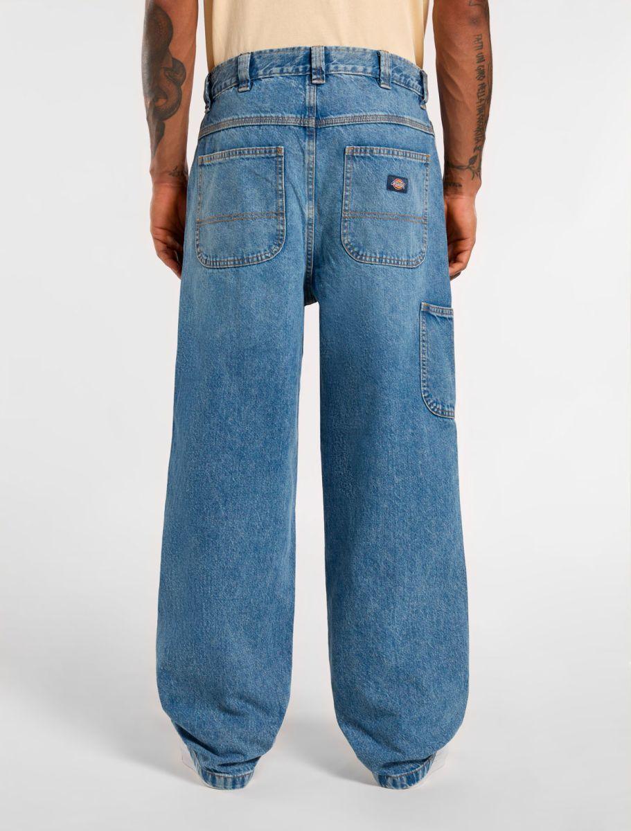 Dickies Madison Baggy Fit Denim Trousers Light Blue DK0A4YECK211 - Image 2