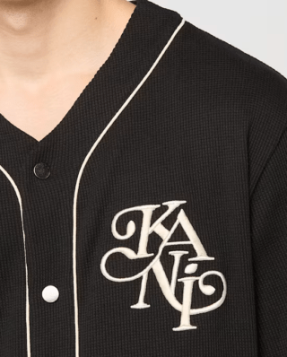 KARL KANI LEGACY WAFFLE BASEBALL JERSEY BLACK KM254-003-1 - KARL KANI
