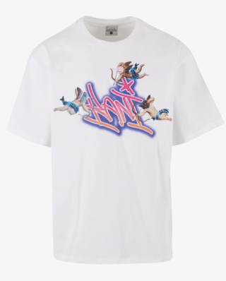 Karl Kani Woven Signature Airbrush Amor Tee White/Pink KM251-018-1 - KARL KANI