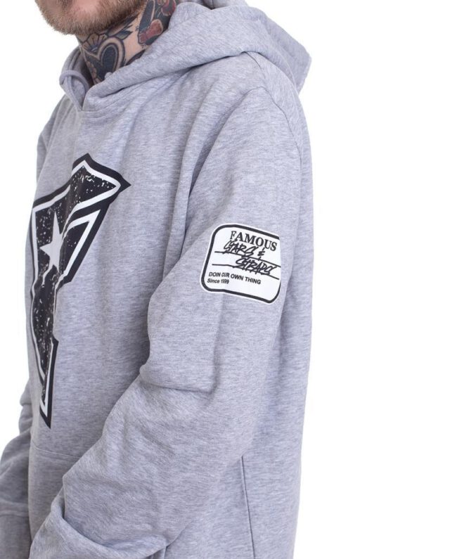FAMOUS STARS AND STRAPS COMPOSITION HOODIE GREY - Famous Stars and Straps