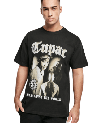 UPSCALE STUDIOS TUPAC MATW SEPIA OVERSIZE TEE MT1809 BLACK - 2pac