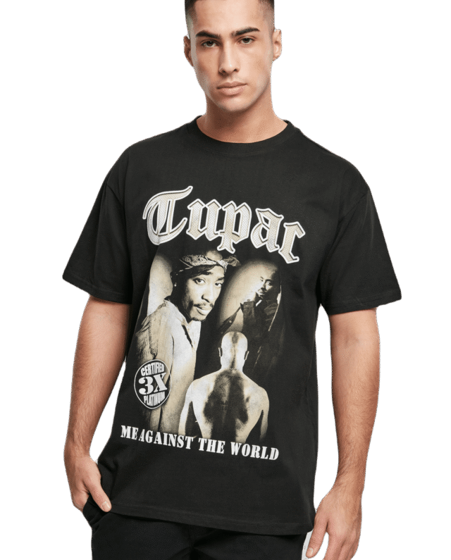 UPSCALE STUDIOS TUPAC MATW SEPIA OVERSIZE TEE MT1809 BLACK - 2pac