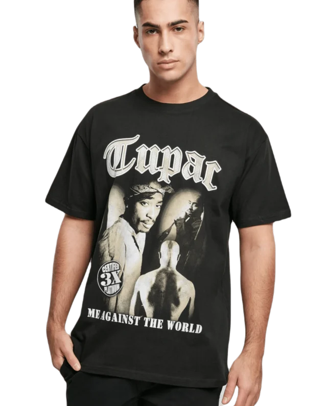 UPSCALE STUDIOS TUPAC MATW SEPIA OVERSIZE TEE MT1809 BLACK - 2pac