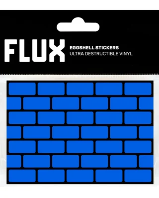 FLUX EGGSHELL STICKERS 50 PCS BRICKS CYAN 7,4 x 10,5 cm