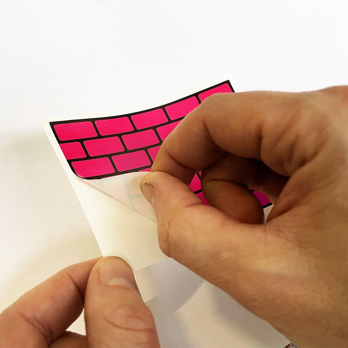 FLUX EGGSHELL STICKERS 50 PCS BRICKS MAGENTA 7,4 x 10,5 cm - Image 3