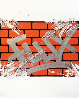 FLUX EGGSHELL STICKERS 50 PCS BRICKS ORANGE 7,4 x 10,5 cm - FLUX