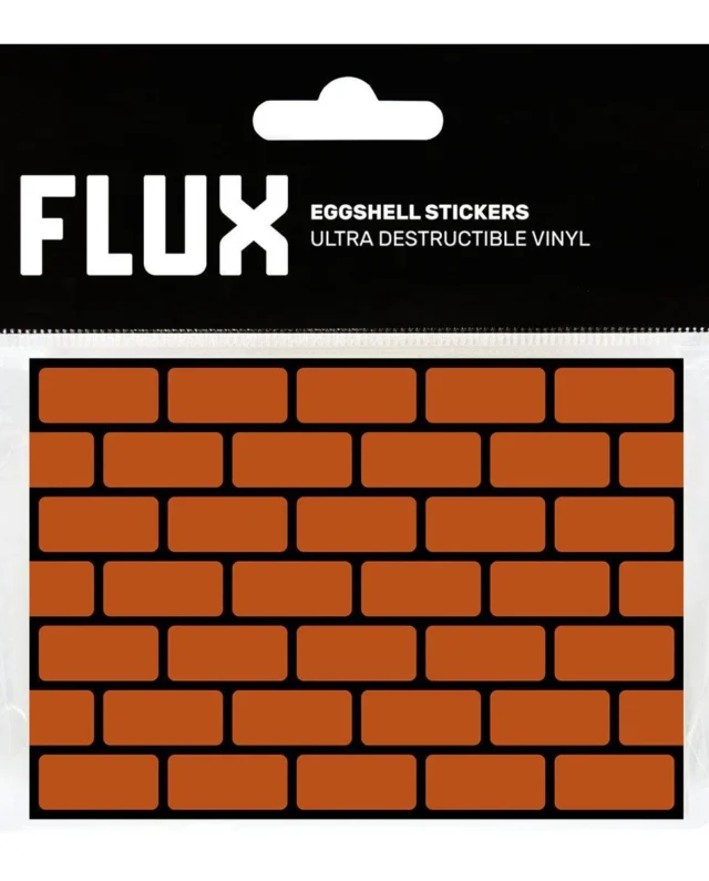 FLUX EGGSHELL STICKERS 50 PCS BRICKS ORANGE 7,4 x 10,5 cm - FLUX