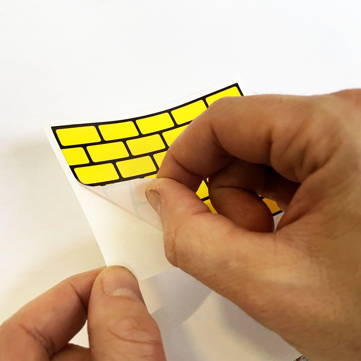 FLUX EGGSHELL STICKERS 50 PCS BRICKS YELLOW 7,4 x 10,5 cm - Image 3