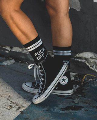 Bee Unusual Fuck Off Black socks AS-19410 - BEEUNUSUAL
