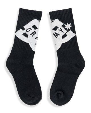 GRIMEY X DC SHOES THE SWARM REGULAR SOCKS BLACK GSO142-BLK