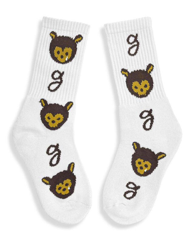 GRIMEY MUD'S THE RESIDENCE REGULAR SOCKS OFF WHITE GSO143-OWH