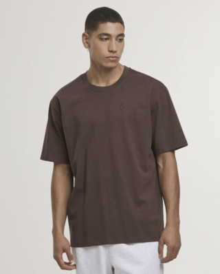 KARL KANI SLOGAN BOXY T-SHIRT BROWN KM261-002-1
