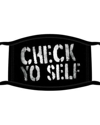 ROCK OFF ICE CUBE FACE MASK: CHECK YO SELF BLACK - Rap Merch