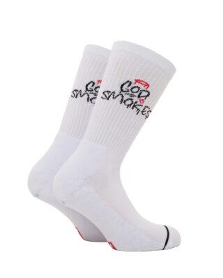 Bee Unusual “God Smokes” socks White - BEEUNUSUAL