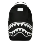 SPRAYGROUND SHARK CENTRAL WHITE STENCIL SHARK BLACK NYLON BACKPACK B9634 46 x 15 x 29 cm
