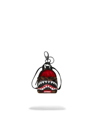 K9304_4 SPRAYGROUND SHARKS IN PARIS WTF BUBBLE BROWN CHECK BACKPACK KEYCHAIN K9304 7.5 cm x 9 cm x 3.8 cm - SPRAYGROUND