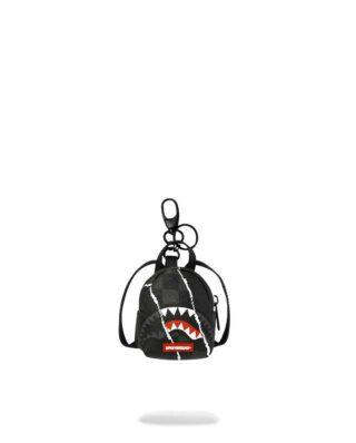 SPRAYGROUND CENTER RIP REVEALING GRAY CHECK BACKPACK KEYCHAIN K9352 7.5 cm x 9 cm x 3.8 cm