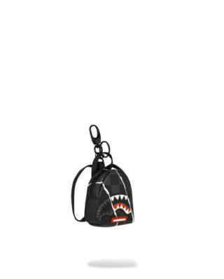 SPRAYGROUND CENTER RIP REVEALING GRAY CHECK BACKPACK KEYCHAIN K9352 7.5 cm x 9 cm x 3.8 cm - SPRAYGROUND