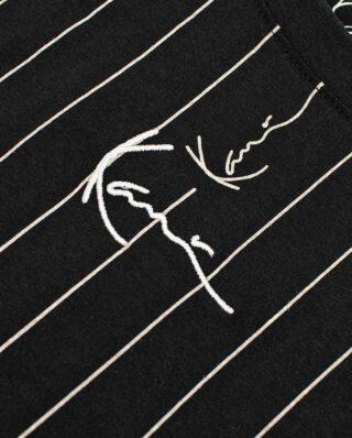 Karl Kani Kids Signature Pinstripe Oversize T-Shirt Black/White KC251-002-1 - KARL KANI