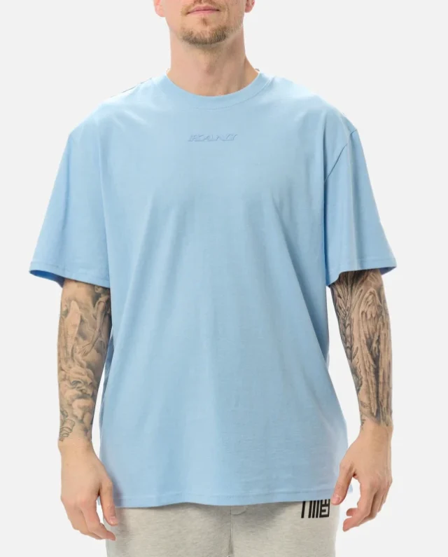 Karl Kani Retro T&L Backprint T-Shirt Light Blue/White KM251-002-1