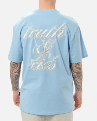 Karl Kani Retro T&L Backprint T-Shirt Light Blue/White KM251-002-1 - KARL KANI