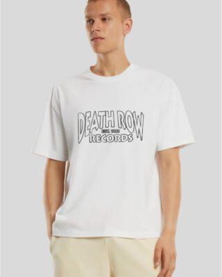 MERCHCODE Deathrow Records Logo Loose Tee White MC1619