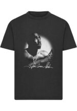 MERCHCODE 2Pac Spotlight Vintage Loose Tee Black MC1702 - Image 3