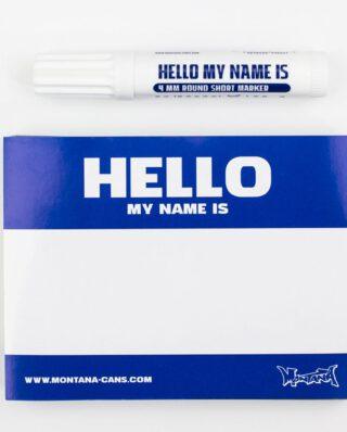 MONTANA “Hello My Name Is” Stickers Blue - Montana
