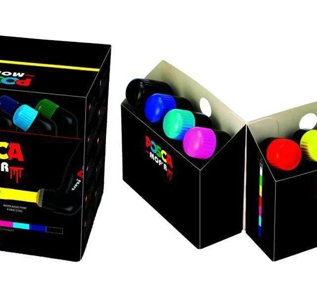 POSCA MOP'R PCM-22 MULTI SURFACE PERMANENT PAINT MARKER XXL R0UND TIP 3-19 MM BOX SET OF 8 PCS