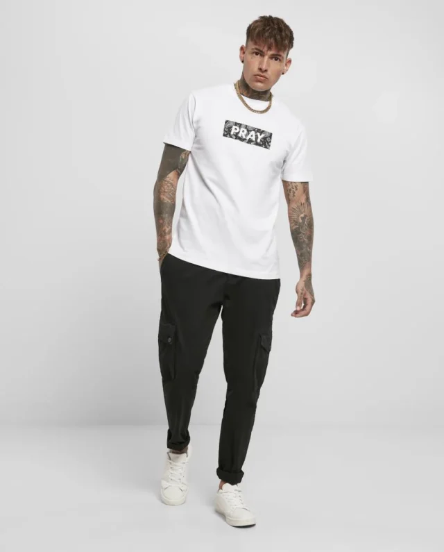 MISTER TEE BANDANA BOX PRAY TEE MT1468 WHITE - Mr.Tee