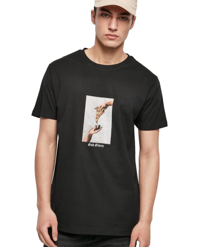 Mister Tee God Given Pizza Tee Black MT1575
