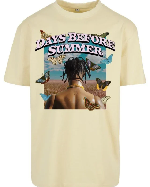 Upscale Studios Days Before Summer Oversize Tee Soft Yellow MT1840 - Rap Merch