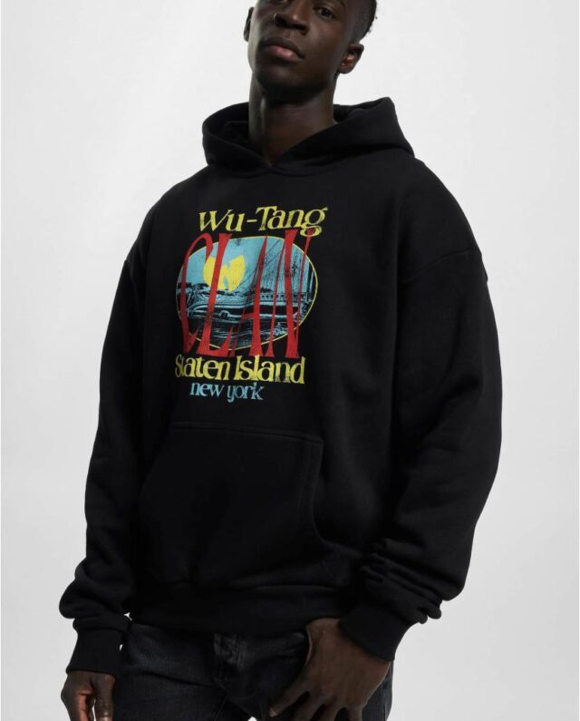 Upscale Studios Wu Tang Staten Island Heavy Oversize Hoodie Black MT2451