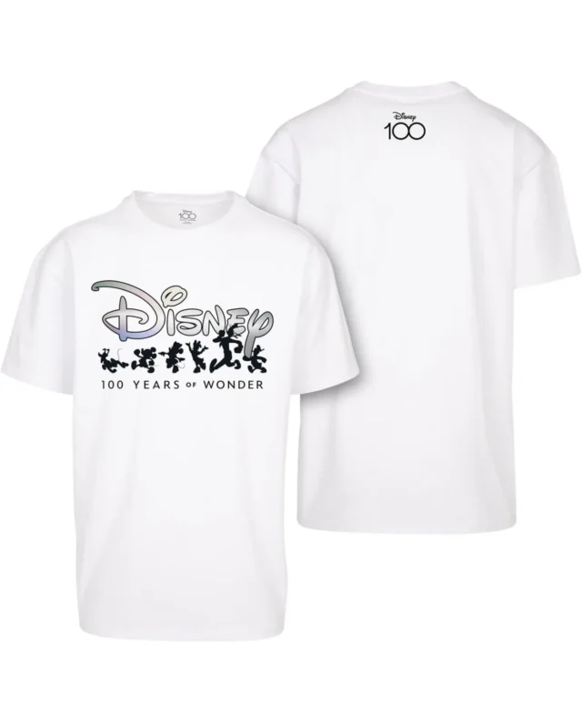 Mister Tee Disney 100 Years of Wonder Logo Oversize Tee White MT2853 - Mr.Tee