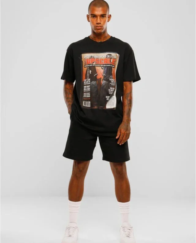 Upscale Studios Oversize T-shirt Magazine Black MT2859 - Upscale Studios