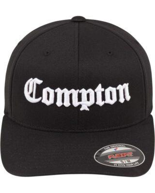 MT296_P1-00050 UPSCALE STUDIOS Compton Flexfit Cap Black MT296 - Compton