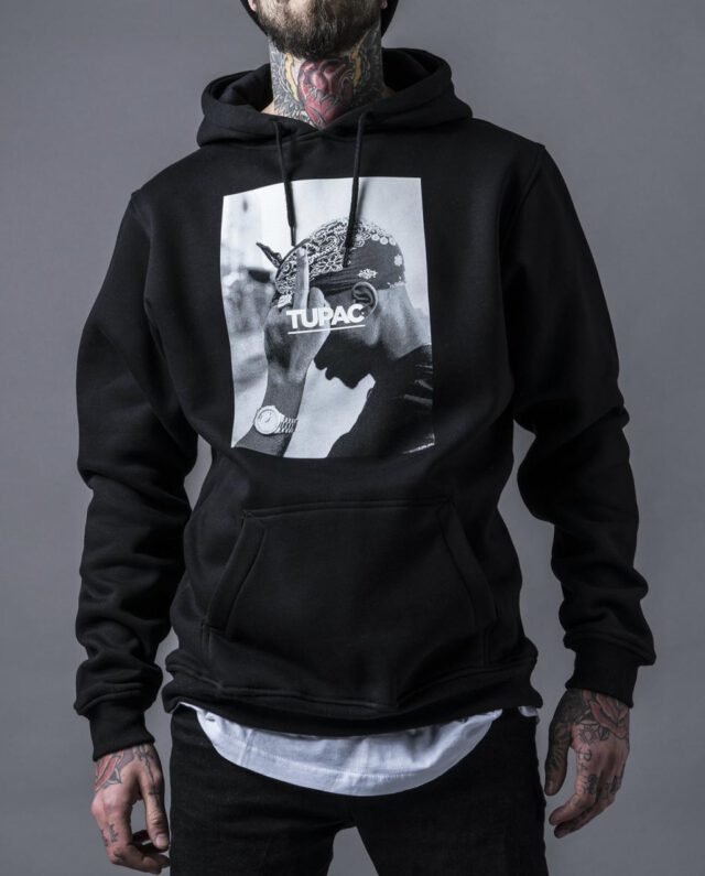 MISTER TEE 2 PAC F*CK THE WORLD HOODIE MT338 BLACK - 2pac