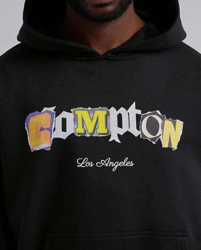 Upscale Studios Compton L.A. Heavy Oversize Hoody Black MT2460 - Upscale Studios