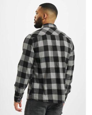 OKOKOKOK BRANDIT CHECK SHIRT BLACK CHARCOAL - Brandit