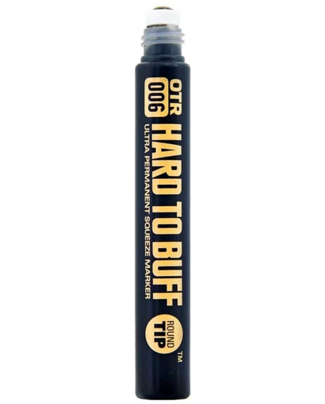 ON THE RUN OTR.006 HARD TO BUFF SQUEEZE MARKER 30ML 6MM ROUND TIP BLACK - On The Run
