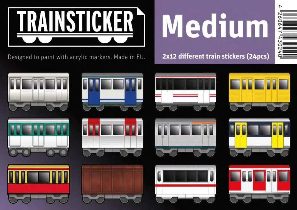 Underpressure Trainsticker Set Medium - 2x12 pieces