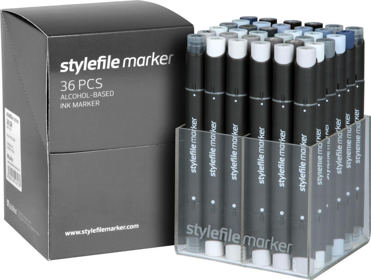 STYLEFILE MARKERCLASSIC 36 PCS SET GREY