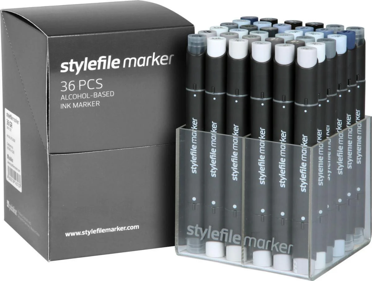 STYLEFILE MARKERCLASSIC 36 PCS SET GREY
